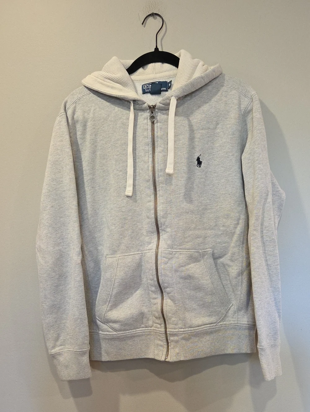 Polo by Ralph Lauren Heather Light Gray Heavy Weight Full-Zip Hoodie